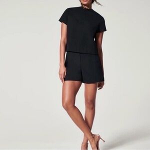 Halogen High Waist Black Shorts